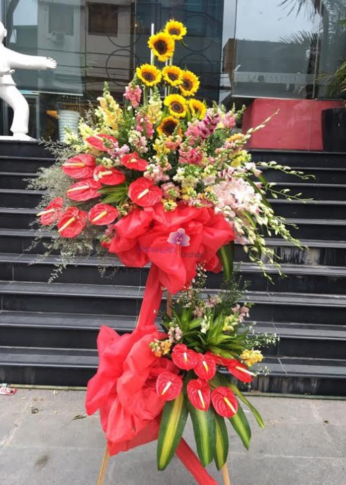 hoa chúc mừng rực rỡ 