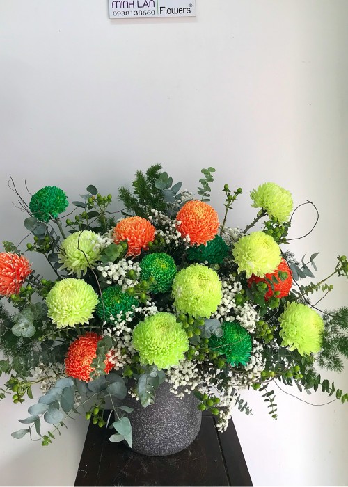 3 màu cúc mẫu đơn