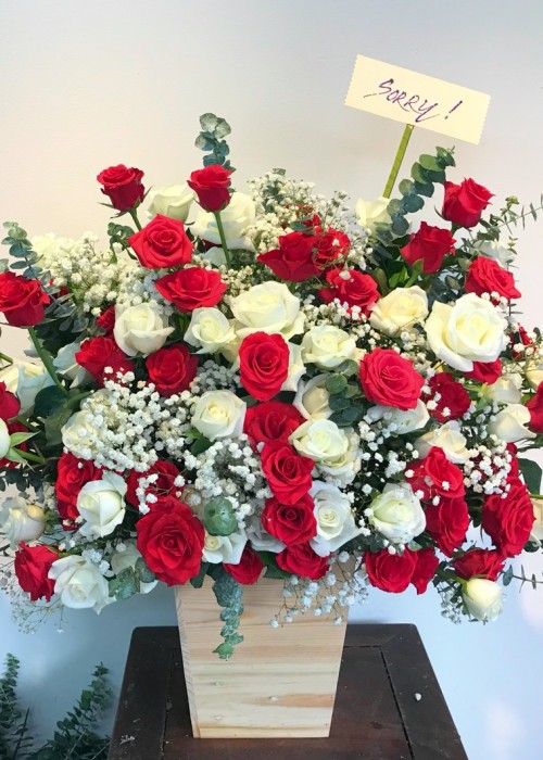 Chậu hoa hồng khổng lồ